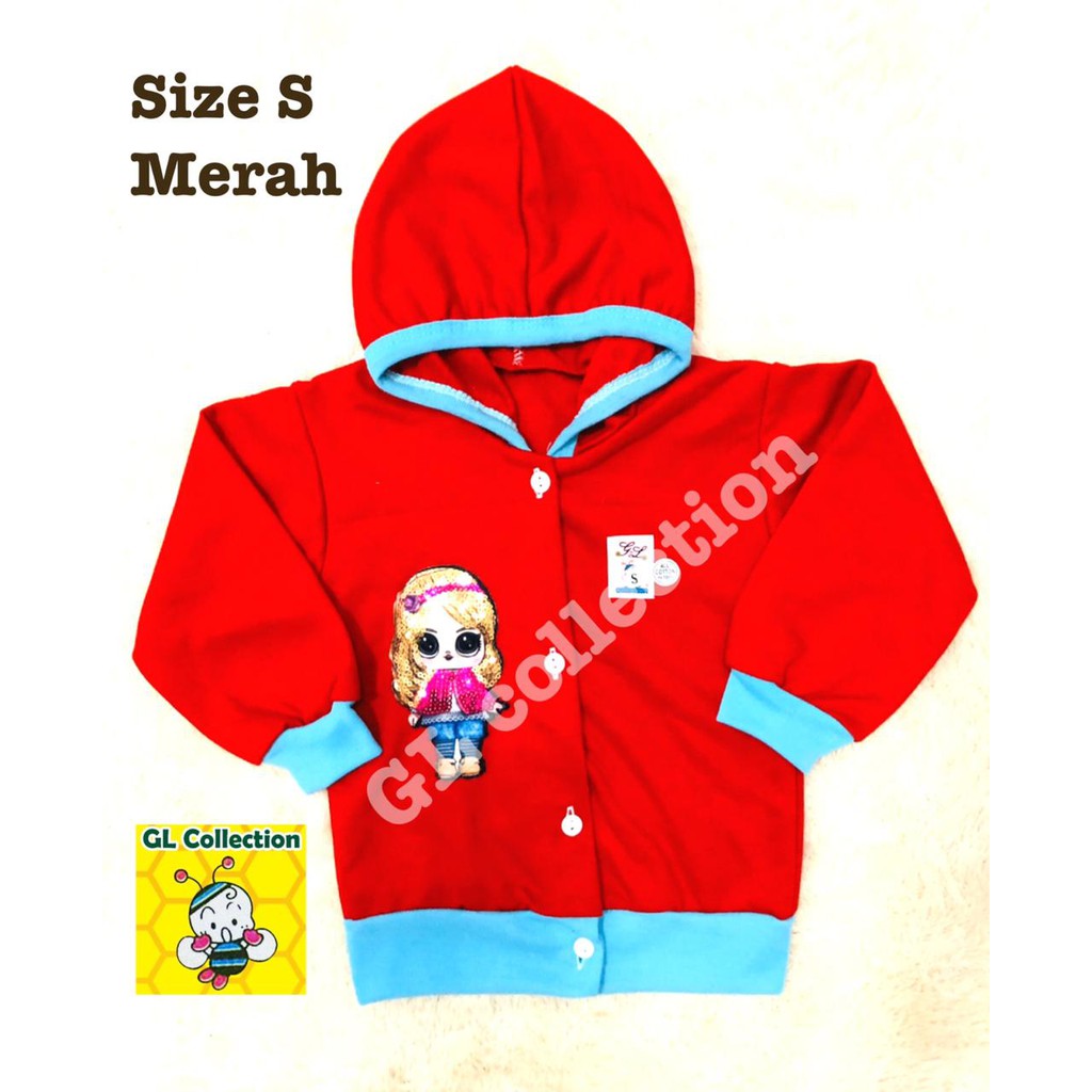 OBRAL! JAKET ANAK SIZE S M L 6BULAN-3TAHUN LAMPU LED LOL