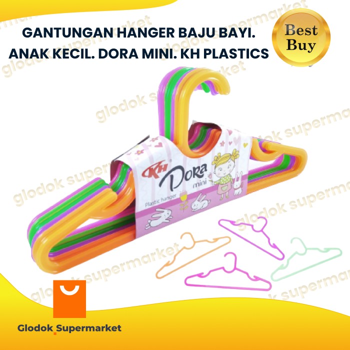 GANTUNGAN HANGER BAJU BAYI. ANAK KECIL. DORA MINI. KH PLASTICS 1 Pcs