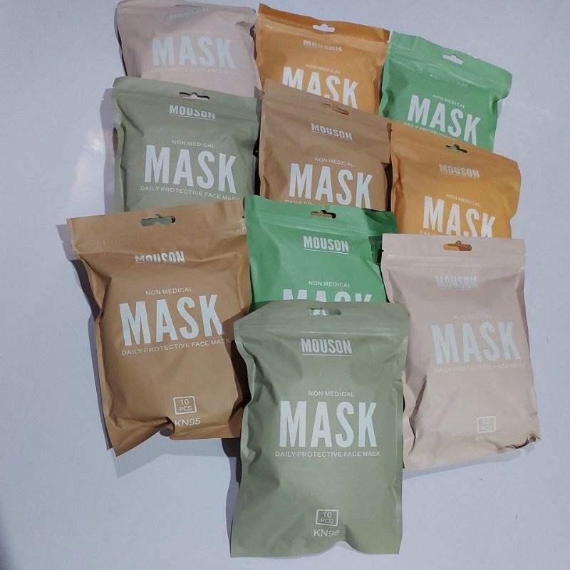 MASKER KN95 MOUSON MASKER KN95 MOUSON NON MEDIS MURAH NYAMAN HALUS ISI 10PCS