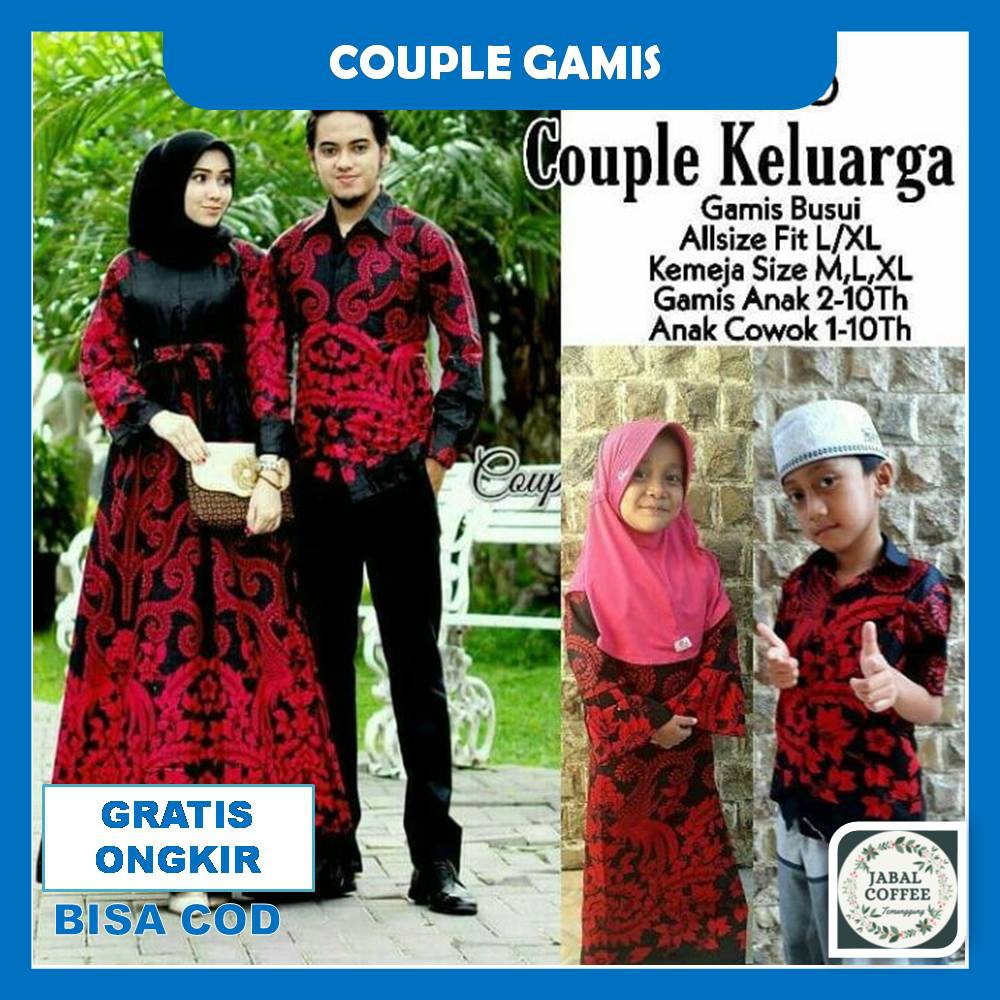 Couple Batik Pekalongan New / Couple Gamis Bambu / Couple Batik Sarimbit Kondangan J26