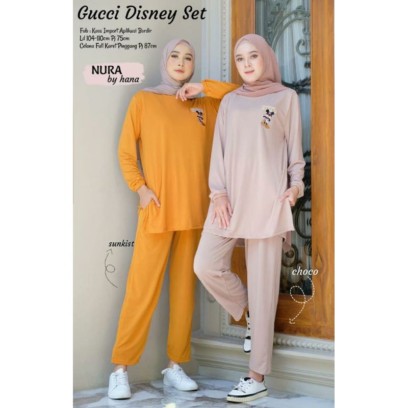 Gucci Disney Set/Pakaian Muslimah/Fashion Muslim Wanita Set By:Hana