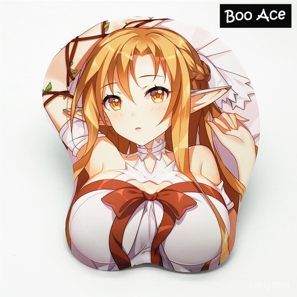 Sword Art Online Asuna Anime 3D Boobs Mouse Pad with gel Wrist rest