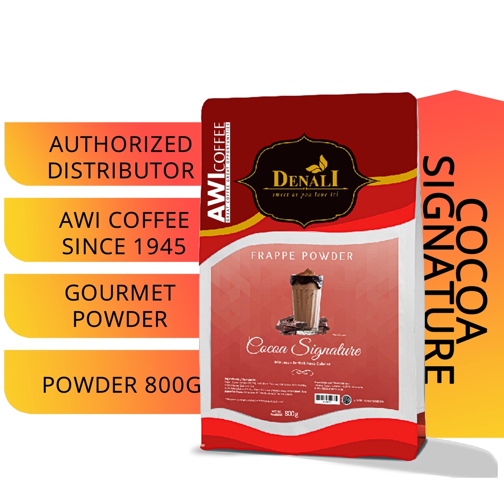 

Awi Segar Harum I Powder Cocoa Signature 800gr I denali I coffee | Flavored