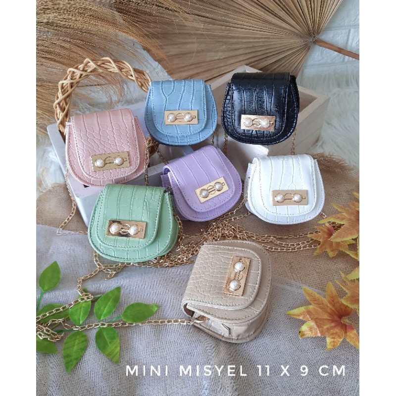 Misyel croco mini pearl slingbag