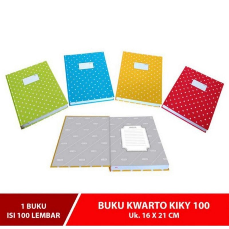 Buku tulis kwarto Hardcover 100 lembar Kiky
