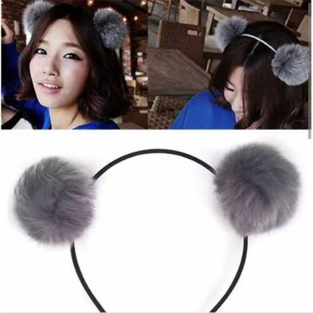 Bando pompom 6 PCS mixed metal. grosir