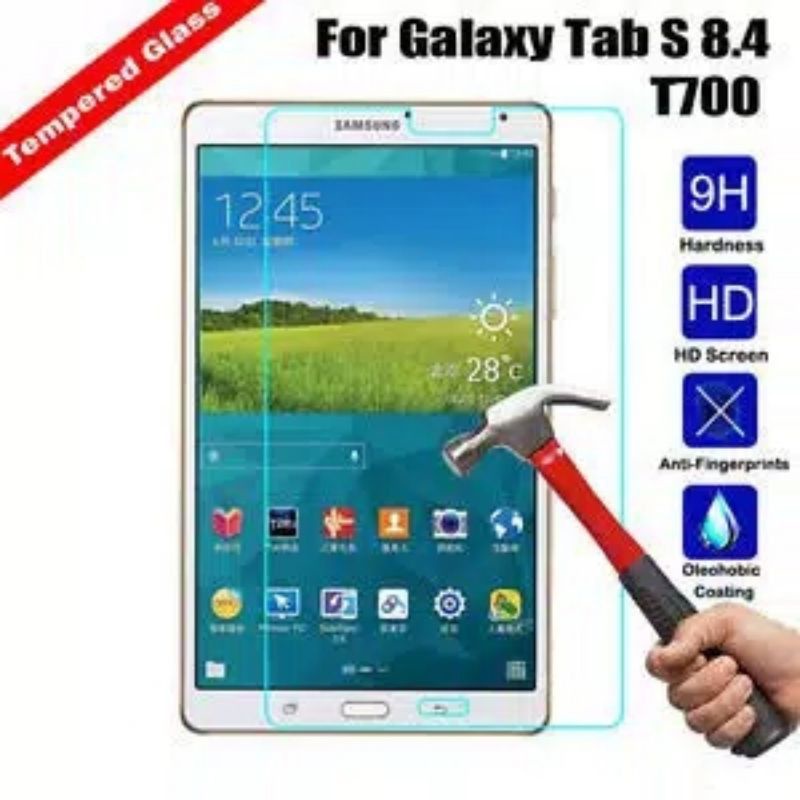 Samsung Tab S 8.4" T700 T705 Temper Glass Kaca Bening Clear Pelindung Layar Tab
