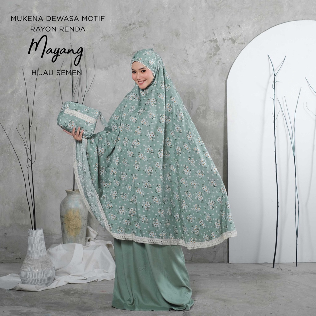 MUKENA BALI TASIK - MUKENA RAYON RENDA DEWASA MOTIF MAYANG