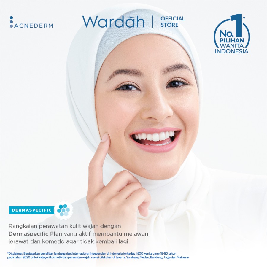 TERLARIS!!! Wardah Bedak Untuk Kulit Berjerawat / Acnederm Face Powder 20 gr  (wajah dengan minyak berlebih)