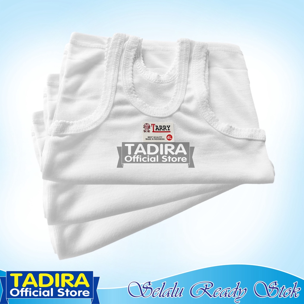 6 Pcs Singlet Ukuran Jumbo Anak Laki-Laki dan Perempuan Usia 6 Sampai 12 Tahun Warna Putih TADIRA