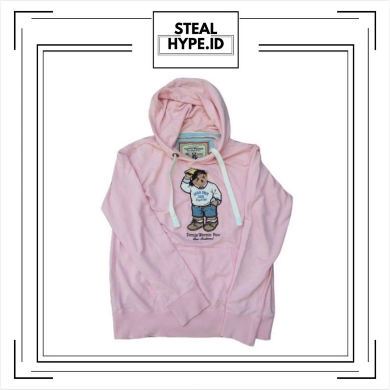 TEENIE WEENIE HOODIE LOGO PINK VINTAGE / HOODIE TEENIE WEENIE PINK LOGO