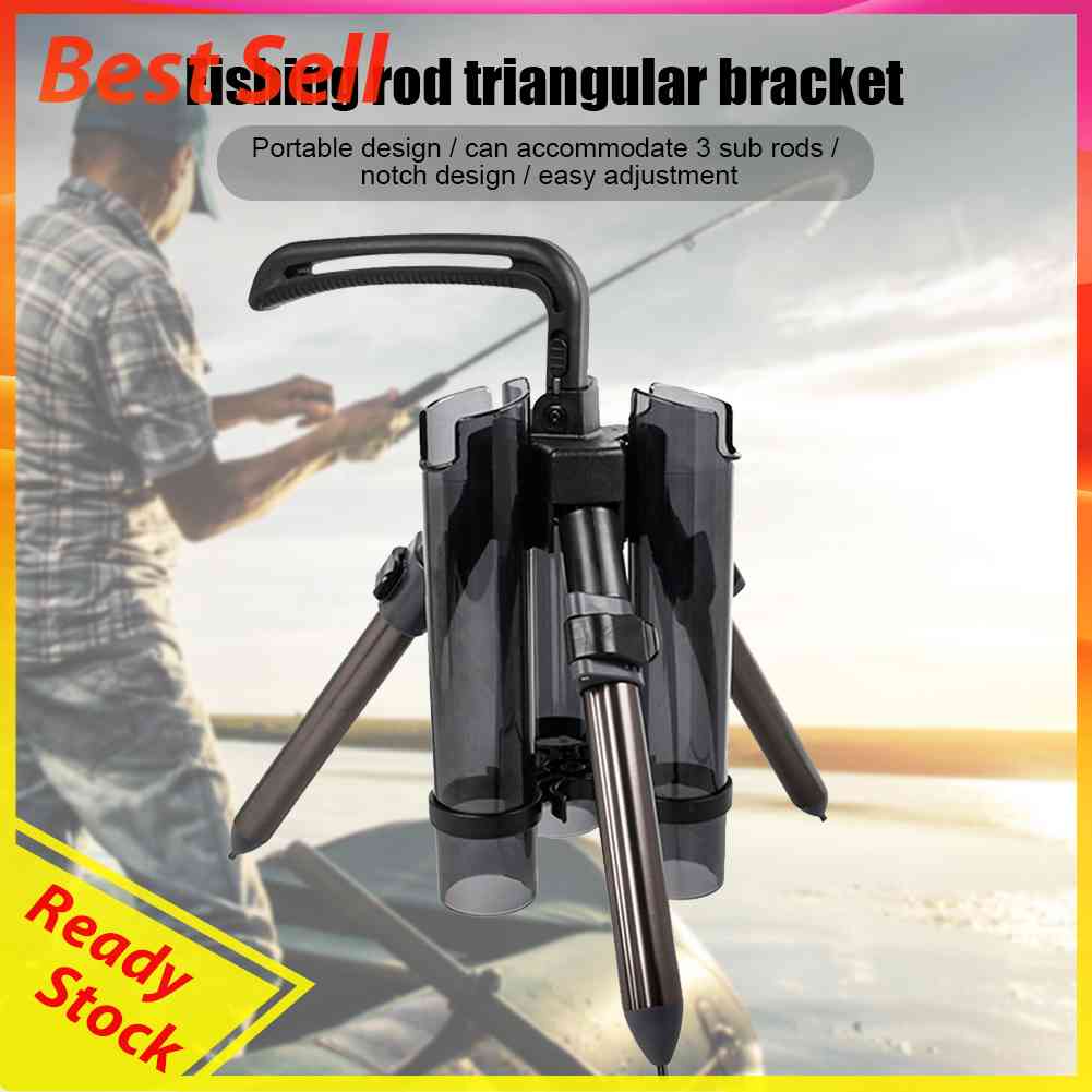 Tripod Stand Holder Joran Pancing Portable Bahan Aluminum Bisa Dilipat