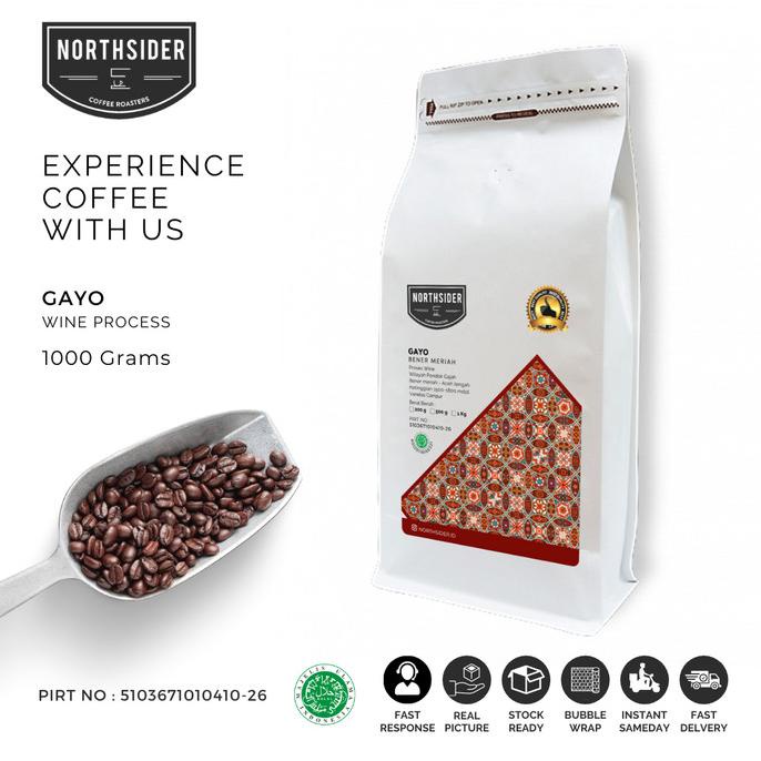 

[ COD ] BIJI KOPI ARABIKA GAYO WINE NATURAL - 1KG NORTHSIDER COFFEE STOK TERBATAS Kode 540