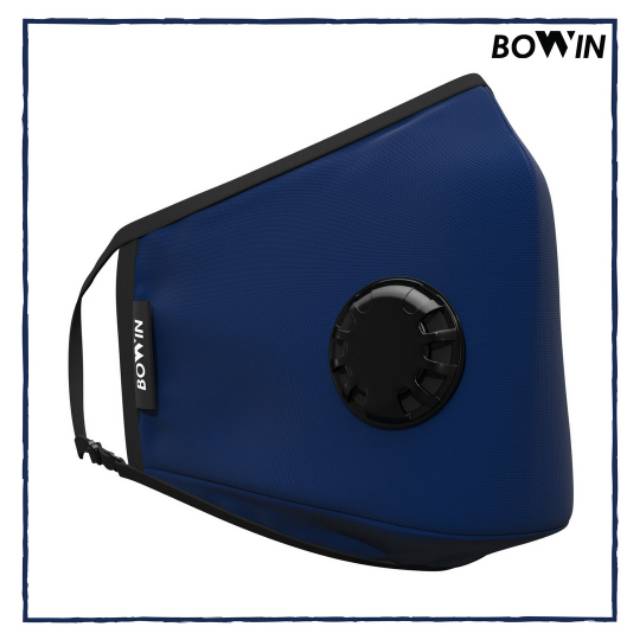 Masker BOWIN N95 CV auto urban masker motor anti polusi dengan filter karbon warna Navy refil N95