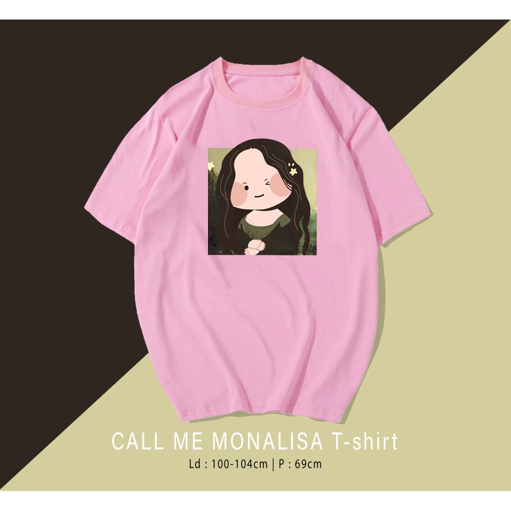 MONALISA HAPPY CARTOON ART  / TERMURAH KAOS DESIGN PREMIUM