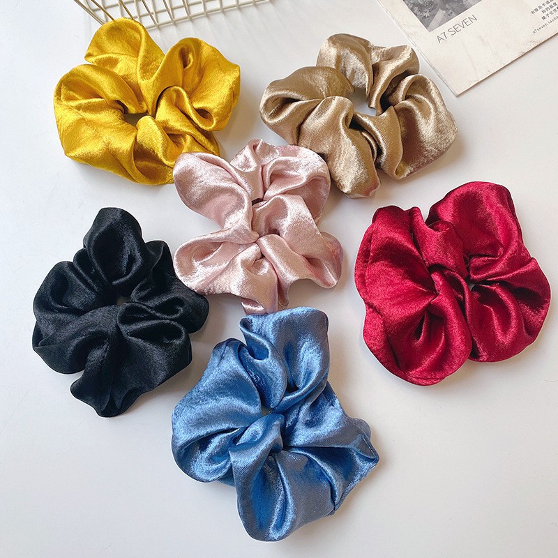 Topprice COD Ikat Rambut Scrunchie Karet Rambut Korea Polos Kunciran  Gelang Wanita AW13 / AW16