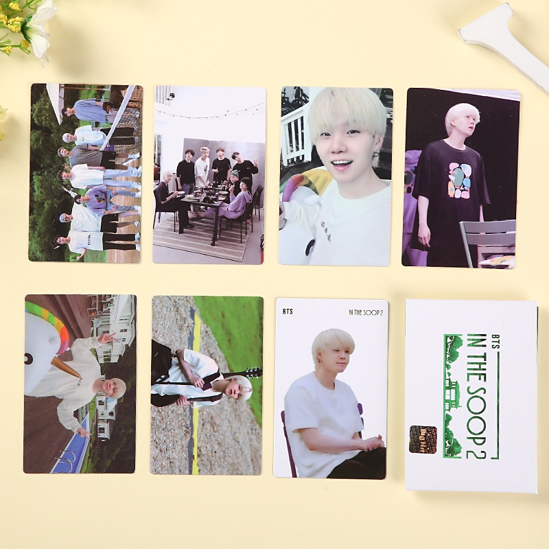 8pcs / Set Kartu Foto Mini BTS IN THE SOOP2 JK V JIN SUGA RM JIMIN J-HOPE