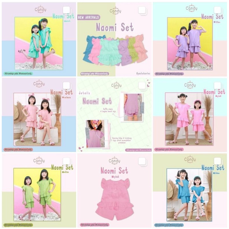 NAOMI SET / setelan anak / setelan anak katun rayon / setelan anak perempuan
