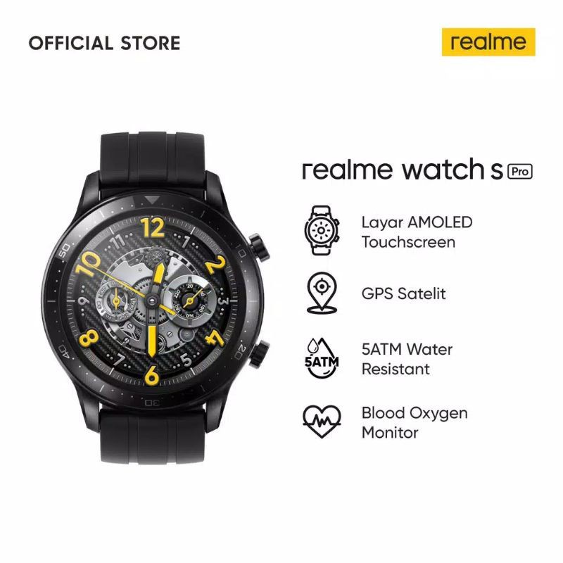 Realme Watch S Pro [ AMOLED Screen, GPS & 5ATM Water Resistant ] [SECOND]