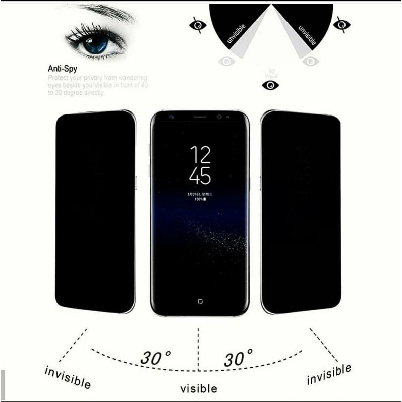 VIVO SCREEN PROTECTOR ANTI SPY CERAMIC MATTE TEMPERED CERAMIC SPY CERAMIC Y02 Y02S S1 PRO V9 V15 V20 SE V21 Y11 Y12 Y12I Y12 Y15S Y15 Y16 Y17 Y19 Y22 Y20S Y21A Y21S Y30 y33s Y50 Y51s Y53s Y75 Y91 Y93 Y95 V23e 5G y22s Z1 PRO y35 2022 V25 V27E Y36 Y27 4G