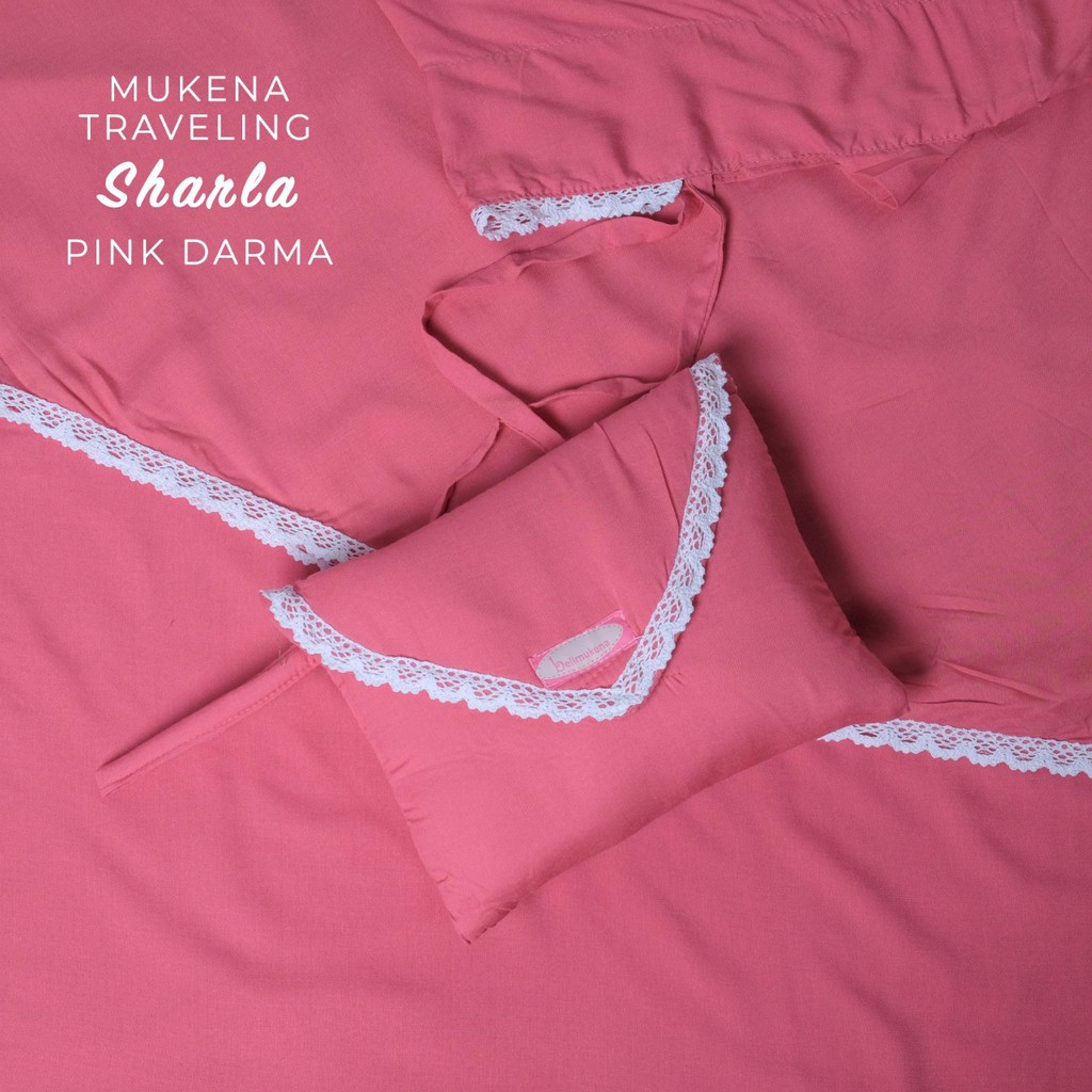 Mukena Polos Renda Dewasa Rayon Traveling Sharla