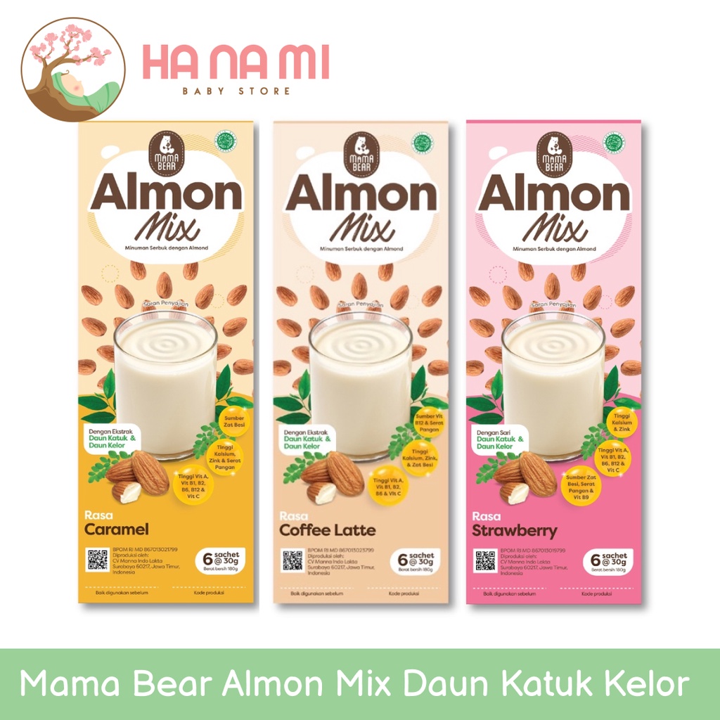 Mama Bear Almon Mix Daun Katuk dan Daun Kelor Pelancar ASI