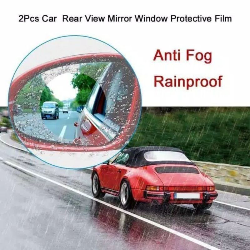 Stiker Spion Kaca Mobil Anti Air Hujan Embun Lapisan Film Pelindung Spion Kaca Mobil Anti Fog see