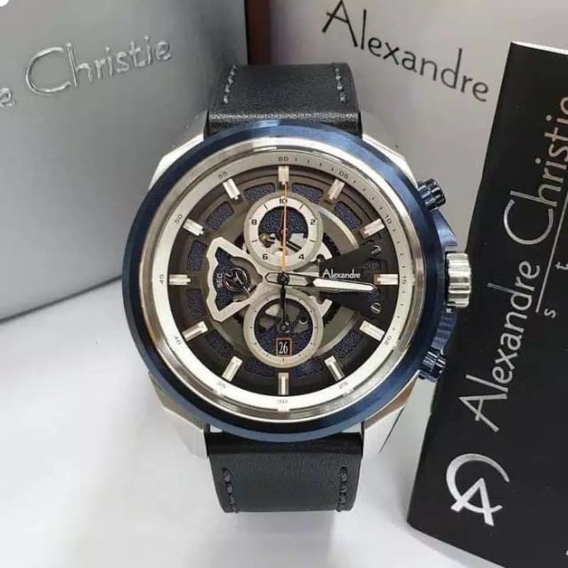 ALEXANDRE CHRISTIE AC 6504 SILVER BLUE GARANSI RESMI 1TAHUN