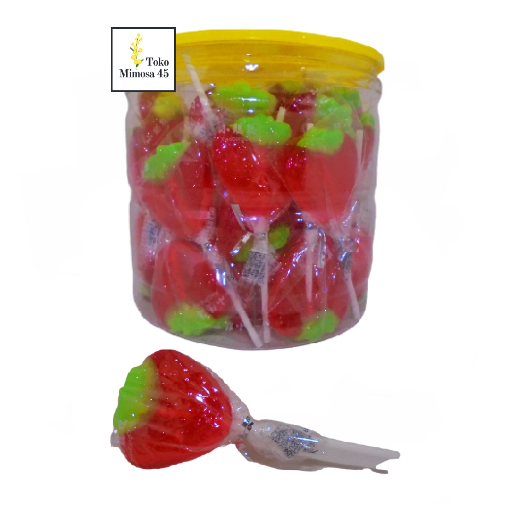 

Sugar Rush Strawberry Lollipop Toples 48 pcs