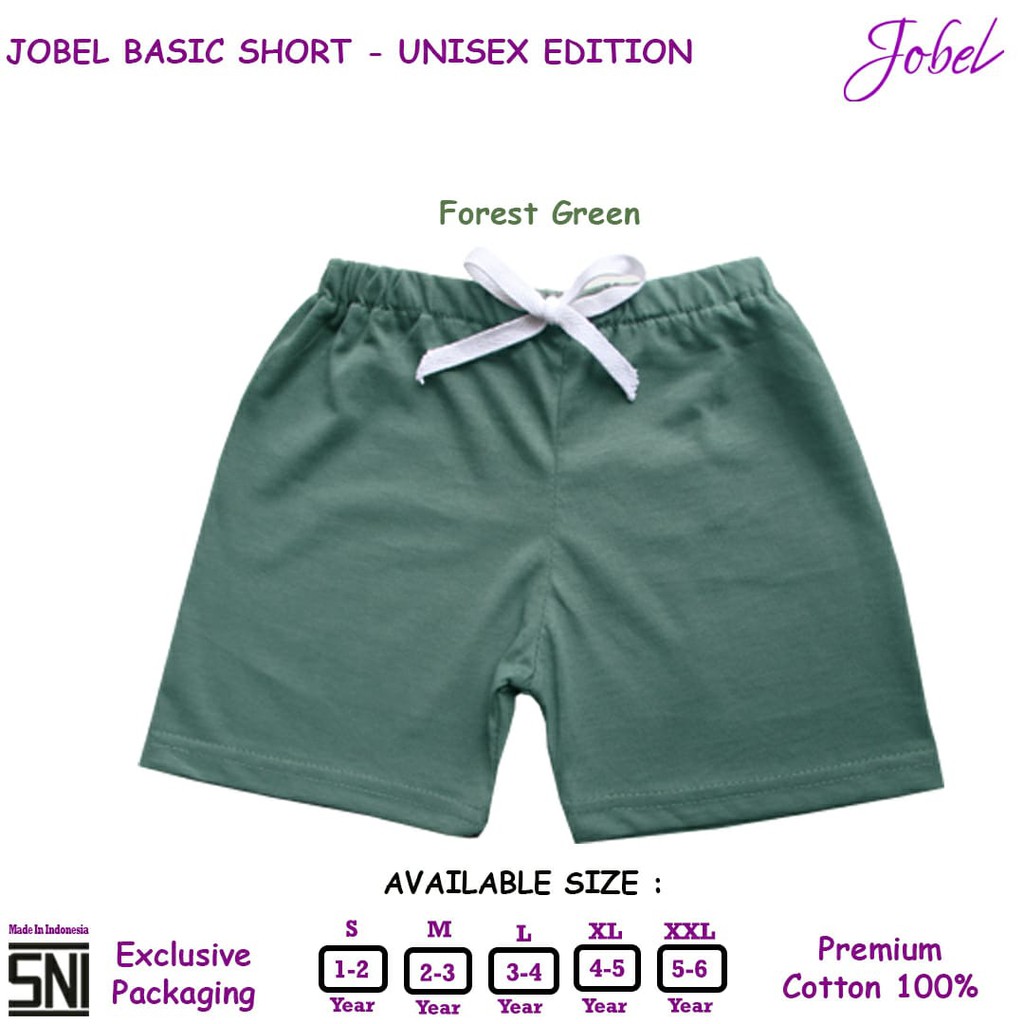 PREMIUM Jobel Celana Pendek Anak 1-6 Tahun Basic Short Unisex Boy Laki by Kazel CBKS