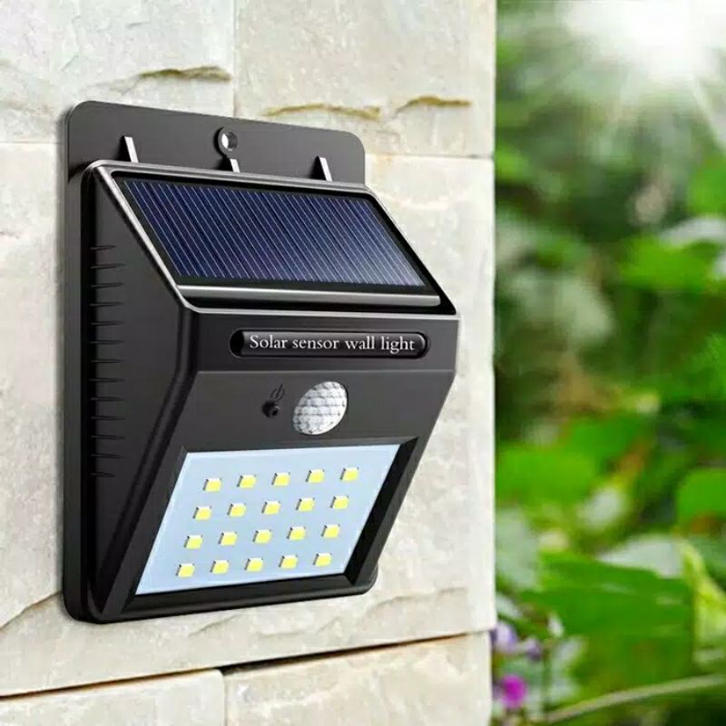 Lampu Solar 20 LED DENGAN Motion sensor security Wall Lights Waterproof Tanpa Listrik