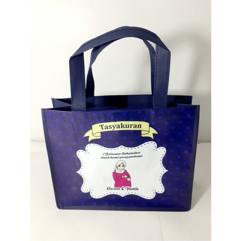 

Tas Souvenir goodie Bag 4 Bulanan Kehamilan ukuran kecil