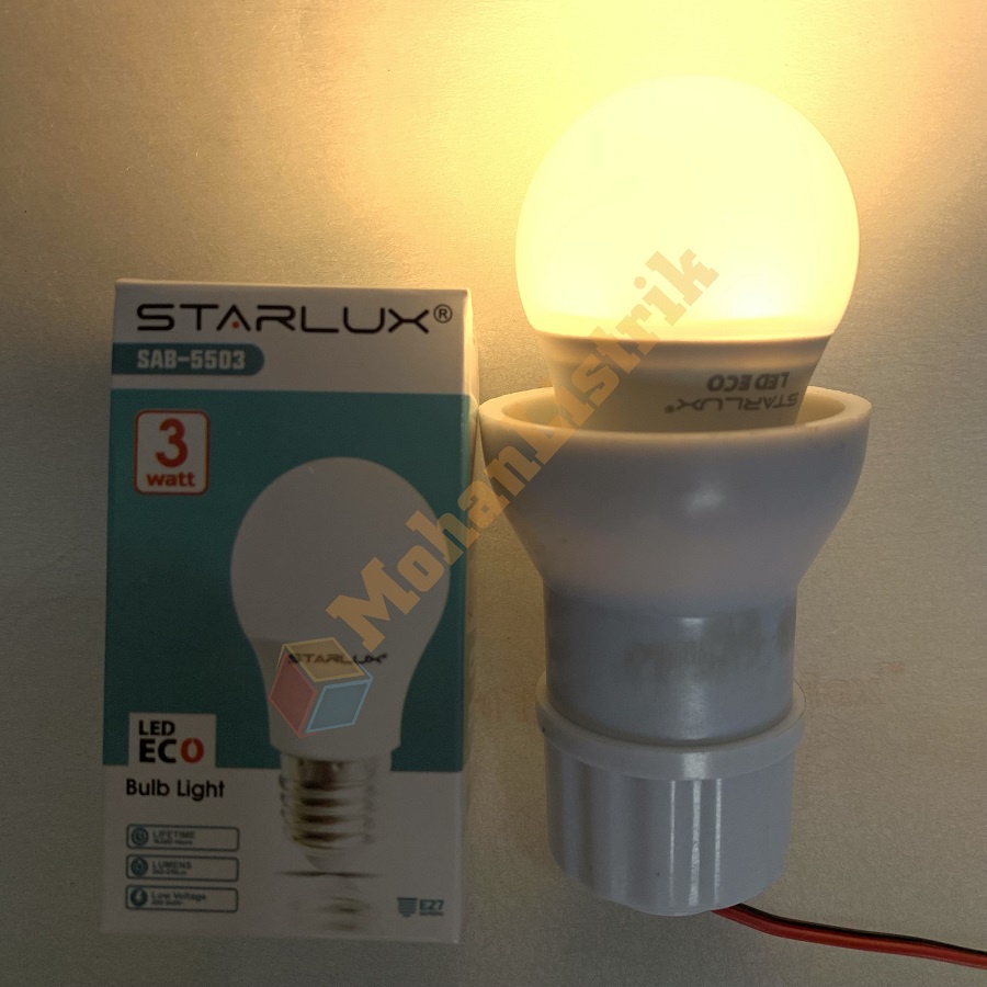 Lampu Bohlam Led Hias Terang Cafe Caffe Warm White Starlux Eco 3W Led Bulb 3 Watt - Kuning