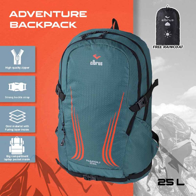 Tas Backpack Pria Wanita Terbaru 25 Liter Premium Material | Daypack Original | Tas Ransel Travelling Adventure Outdoor Kerja Sekolah