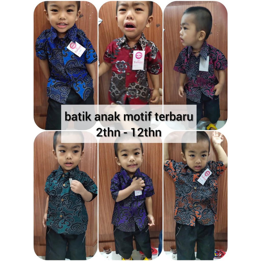 BATIK ANAK LAKI LAKI S M L XL TANGGUNG JANGKIS UMUR 1-13TAHUN bisa bayar tujuan/cod