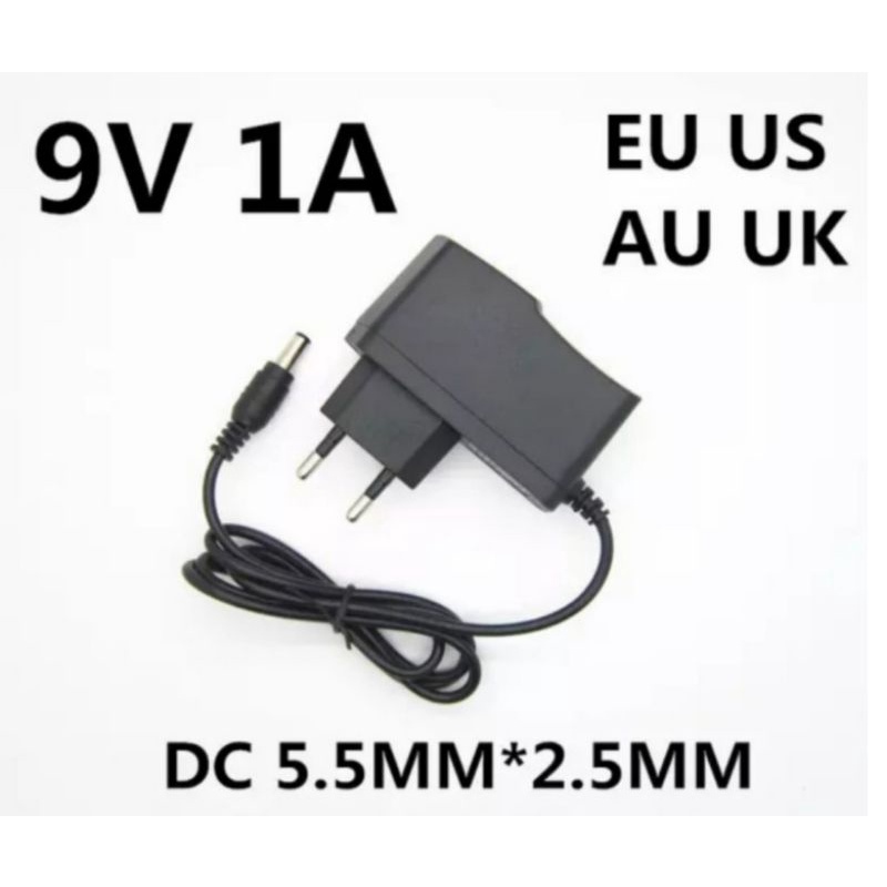 power adaptor pedal efek gitar boss psa archer 9v 1A 2A  9 volt 1 2 ampere guitar listrik charger ef