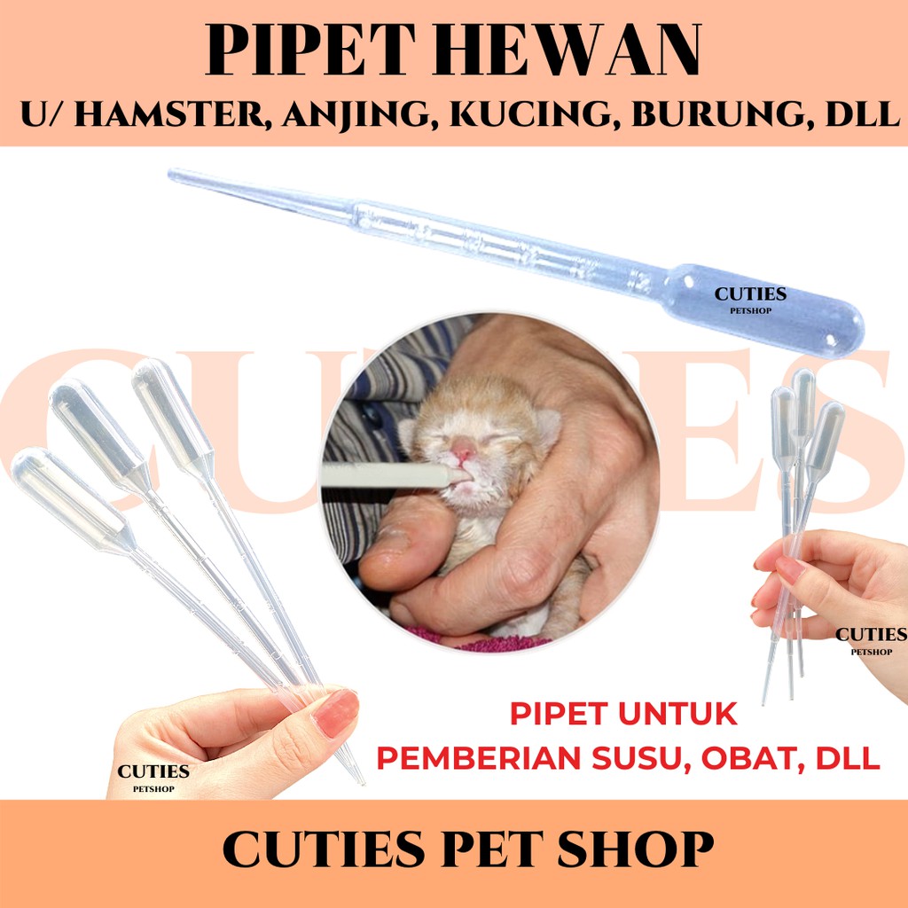 PIPET SUSU UNTUK BAYI HAMSTER 1 Pc / PIPET OBAT HAMSTER KUCING ANJING LANDAK MINI
