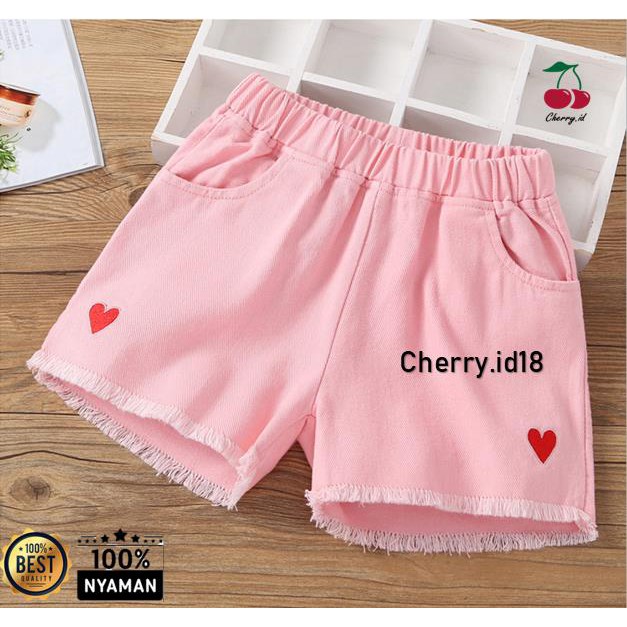 Cherry COD Celana Pendek Anak Perempuan / Hotpen Anak Perempuan Love CP02