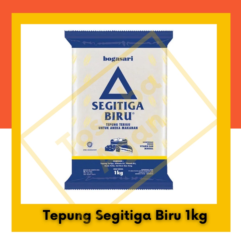 Tepung Terigu Segitiga Biru 1000 gram Bogasari 1kg