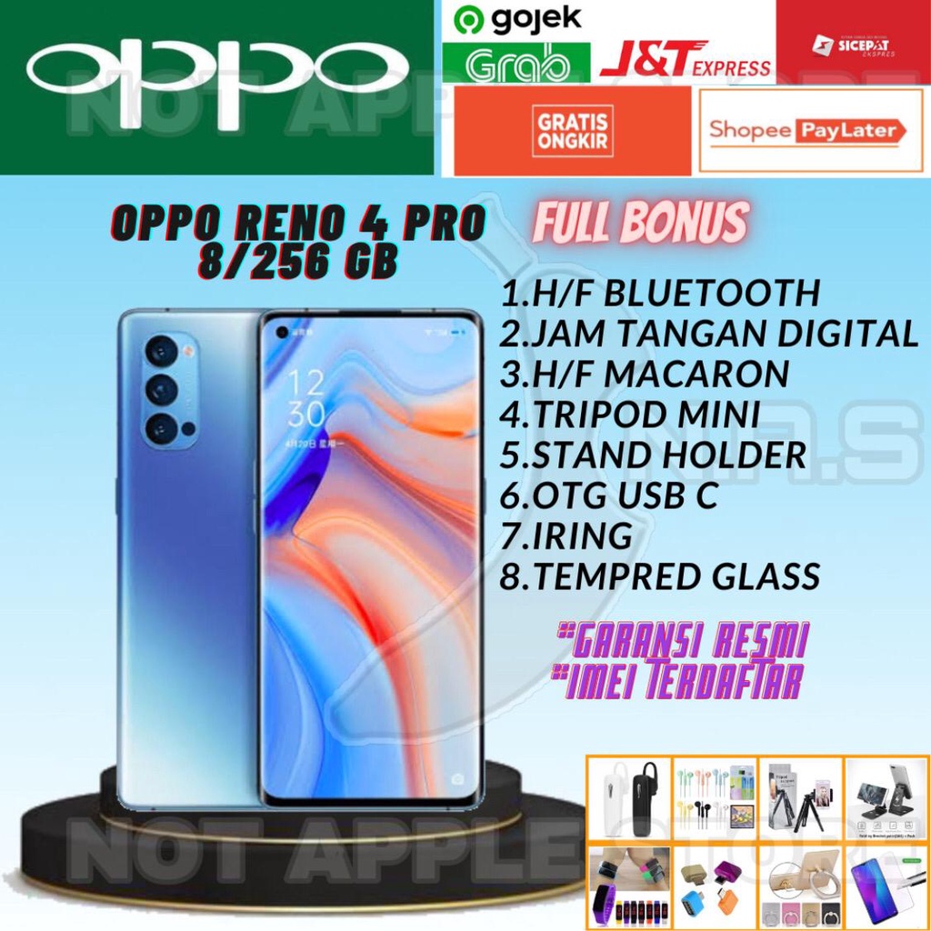 OPPO RENO 4 PRO RAM 8/256GB NEW BARU GARANSI RESMI