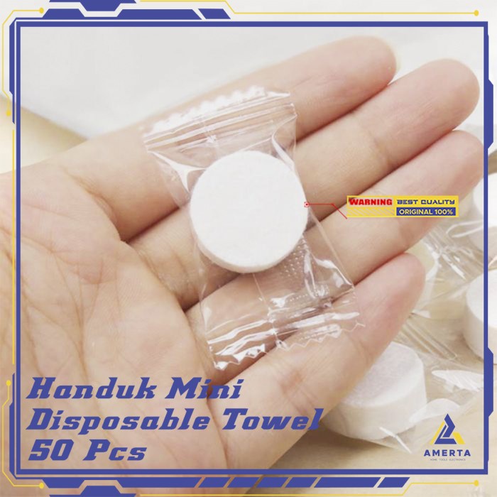 TEXTILEALL Handuk Mini Travel Disposable Towel 50 PCS