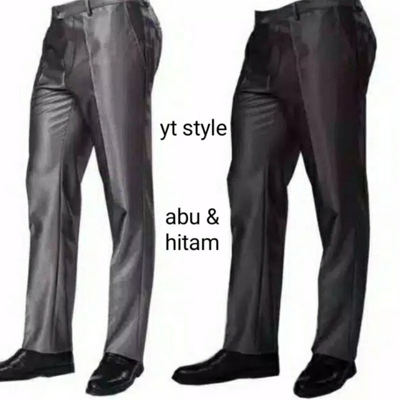 celana bahan mengkilat| celana formal casual terbaru| celana bahan pria| celana formal slimfit pria