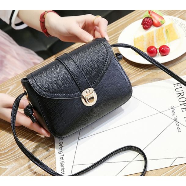 TAS SELEMPANG WANITA BOIS TA035B5 KULIT HITAM IMPORT ABG BATAM SLING BAG KECIL MURAH FASHION KOREA