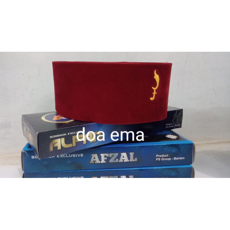 peci merah kujang bordir sipitung