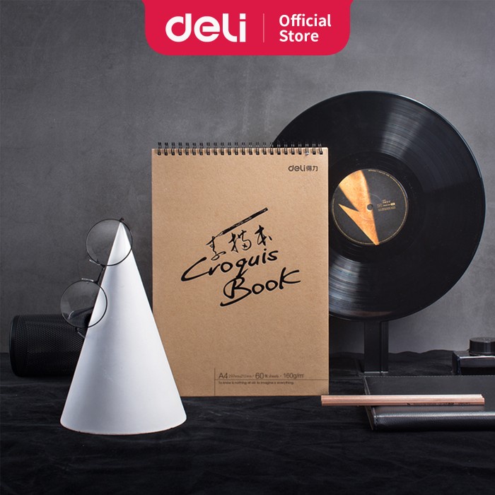 

(DISKON TERMURAH) Deli sketch book 60 lembar , buka vertikal,atau diputar 73634 73635 - A4
