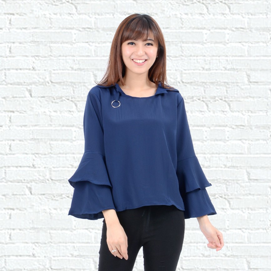 Blouse Wanita Modis Baju Murah Lengan Panjang Pakaian Wanita 633 Lisa Shopee Indonesia