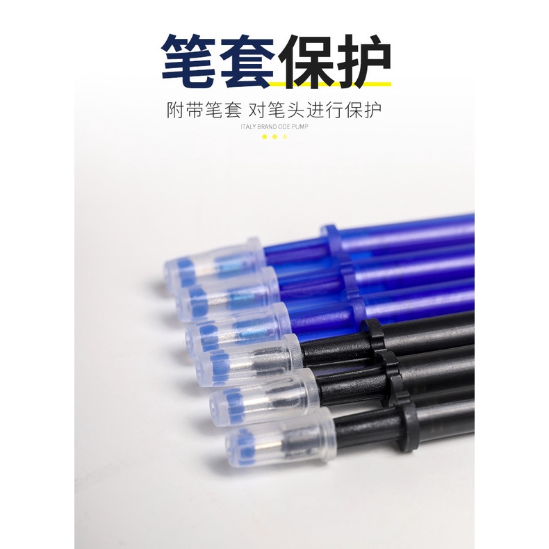 20pcs / Set Pulpen Gel Tinta Hitam Biru Bisa Dihapus Untuk Stationery Sekolah / Kantor