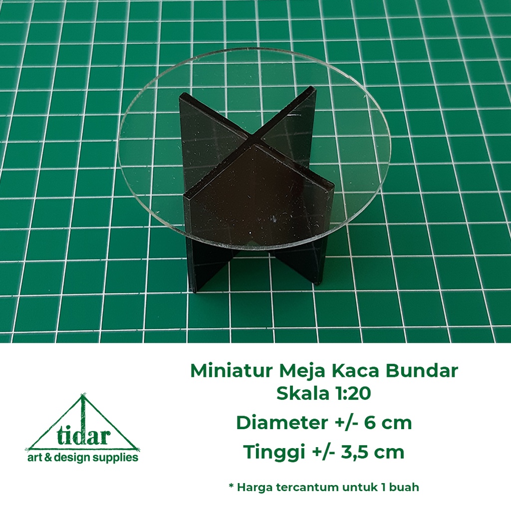 

[MR] AE - Miniatur Maket Meja Sofa / Meja Bundar / Meja Kaca skala 1:20