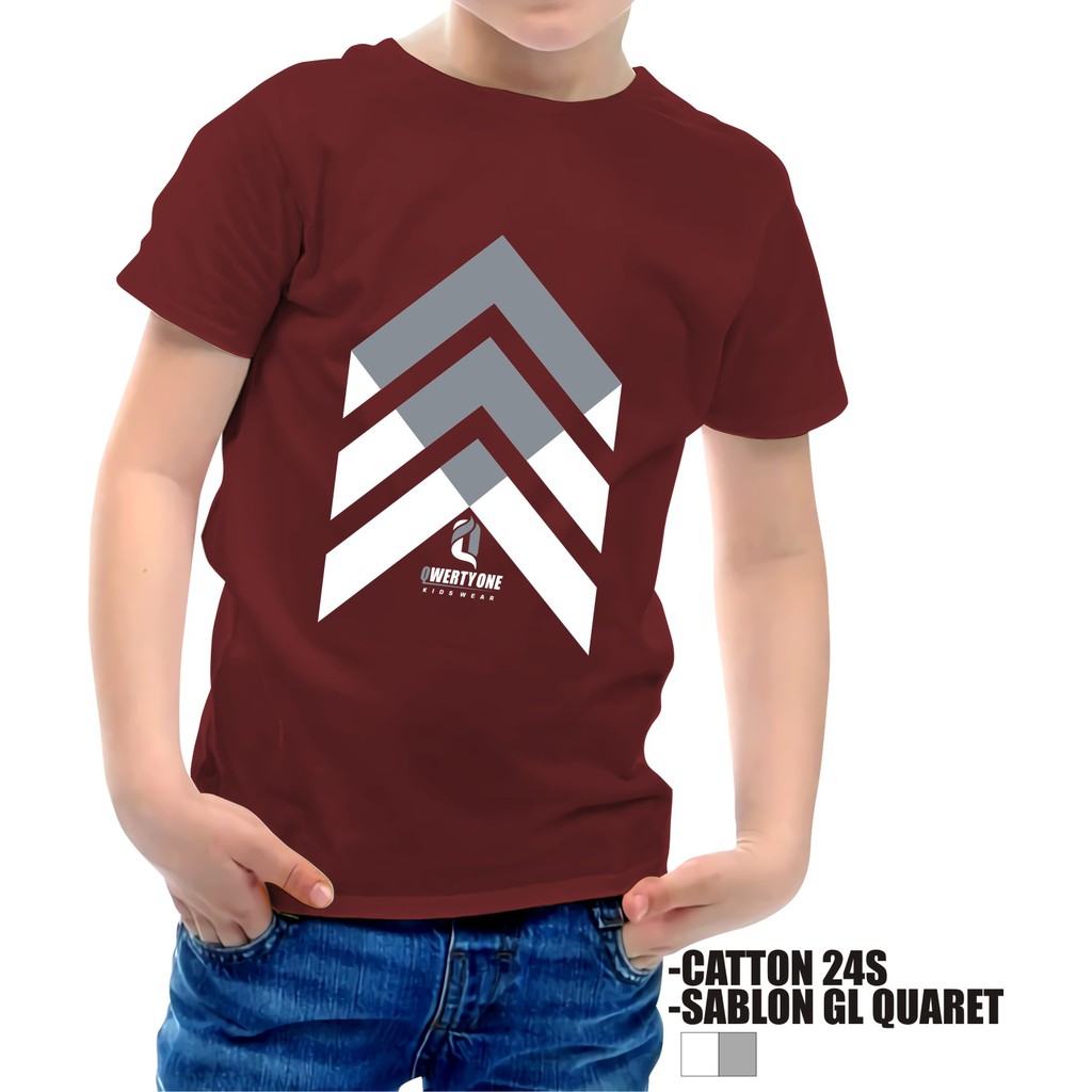 Kaos Anak Distro Maroon 1-10 tahun