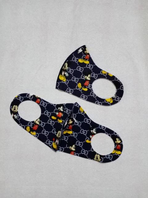 MASKER KAIN SCUBA MOTIF MICKEY BAHAN PREMIUM KUALITAS BAGUS